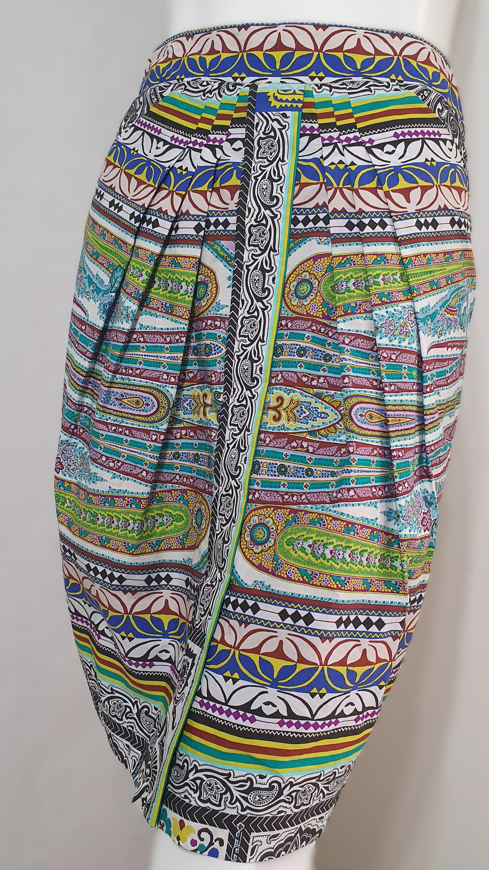 Etro Multicolor Paisley Pleated Skirt