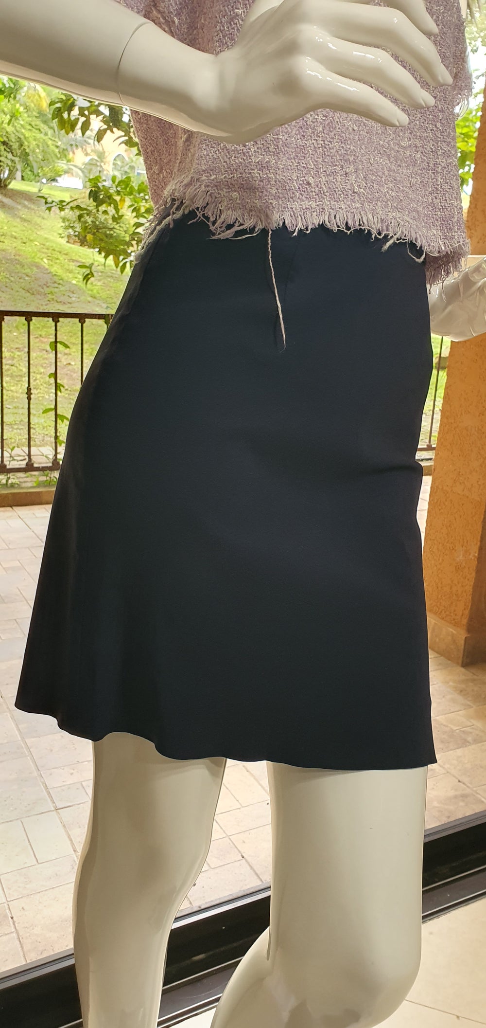 D&G Dolce & Gabbana Navy A-Line Skirt