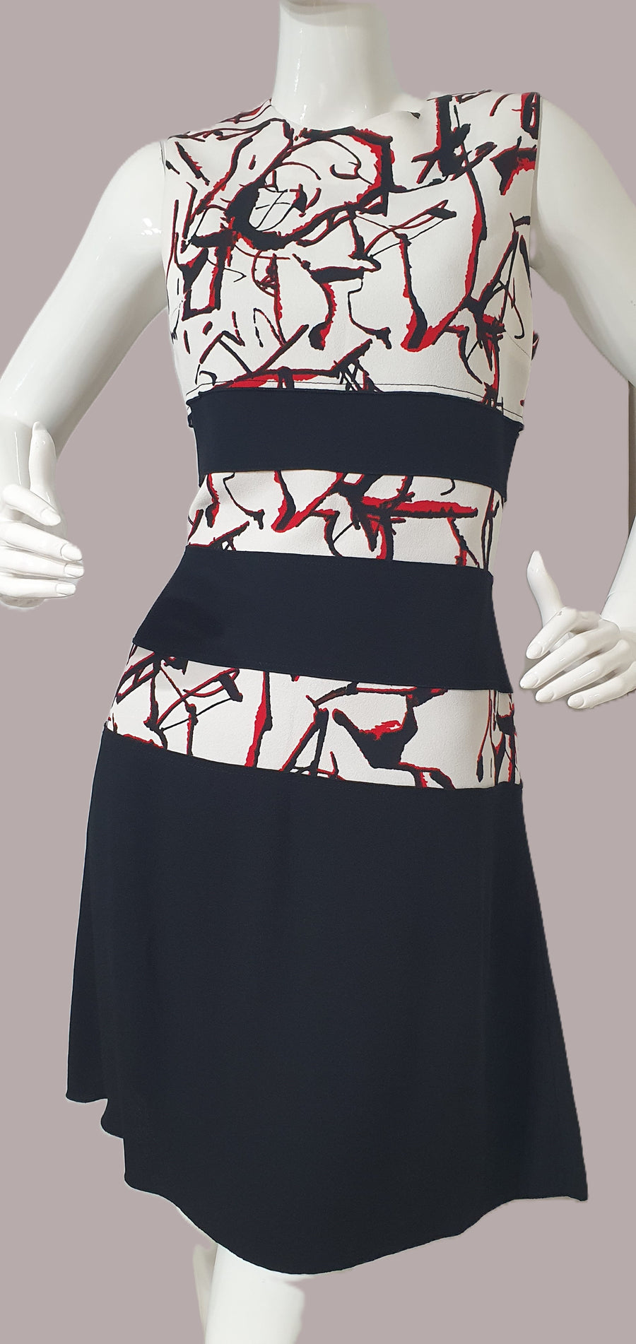 Proenza Schouler Abstract Print Paneled Sheath Dress
