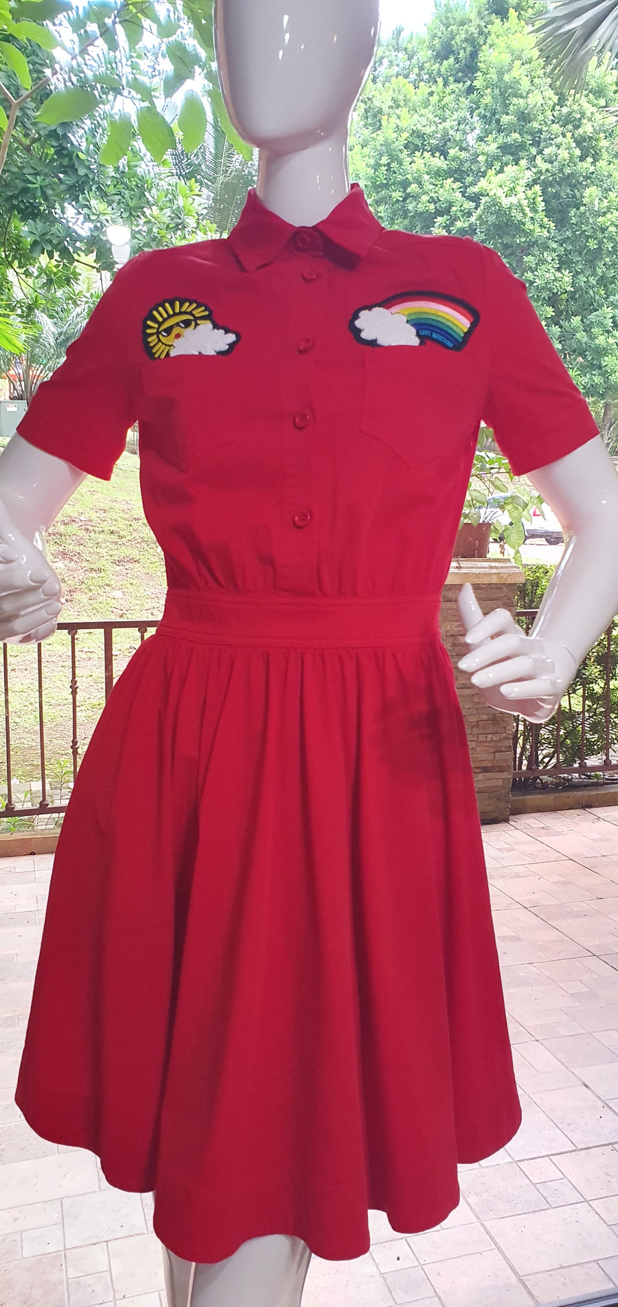 Love Moschino Red Shirt Dress