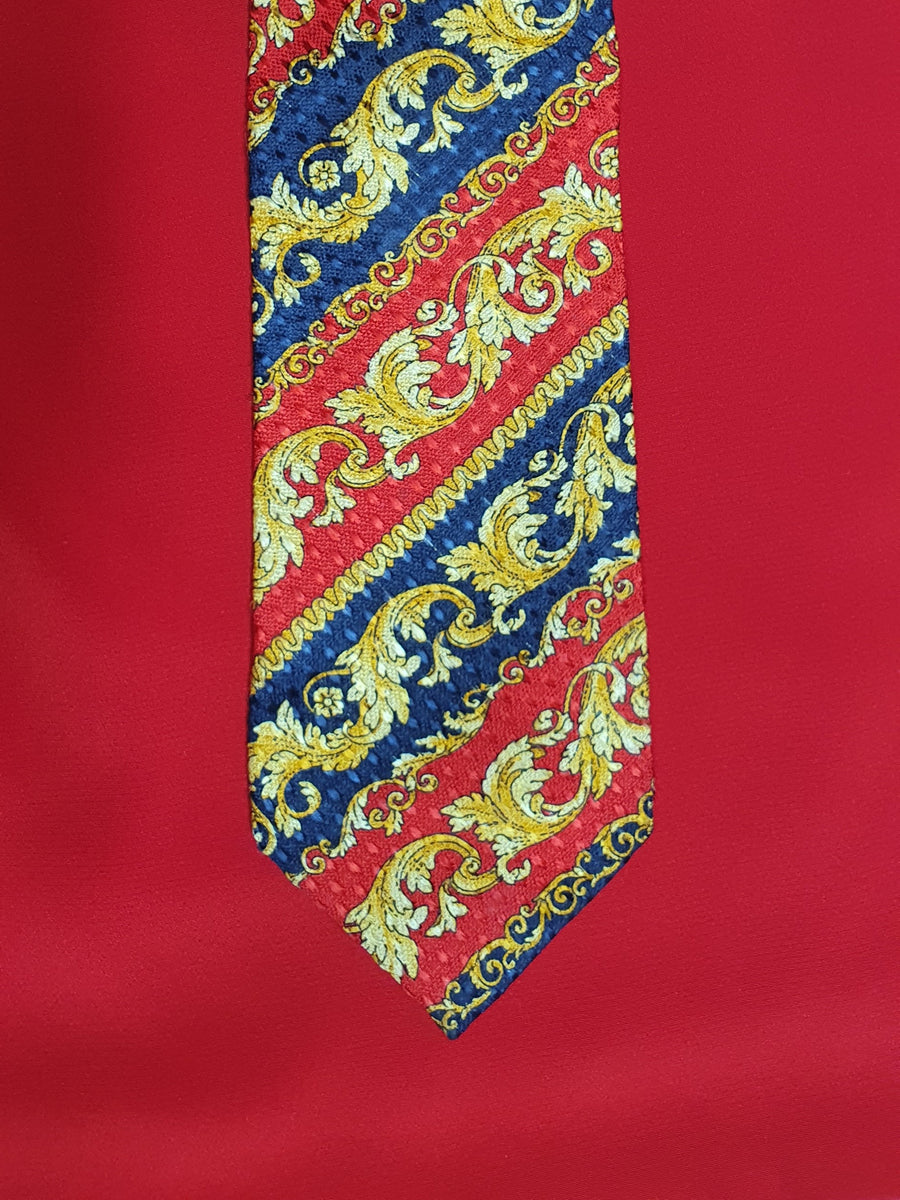 Gianni Versace Vintage Baroque Silk Tie